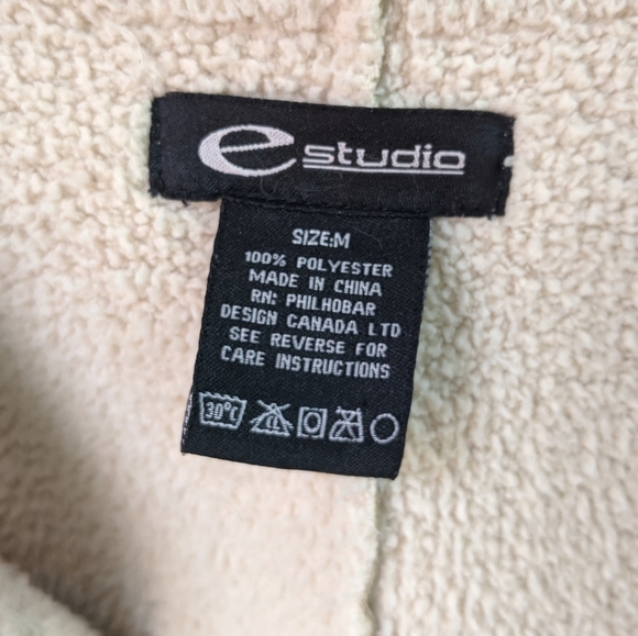e Studio Faux Suede Light Green Jacket Sz M - Picture 4 of 6